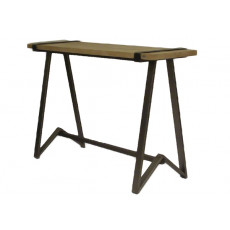 POLIS-BAR-LOXO-T τραπέζι μπάρ μεταλλικό με ξύλο ΧΡΩΜΑ ΕΠΙΛΟΓΗΣ, 60x120xh110